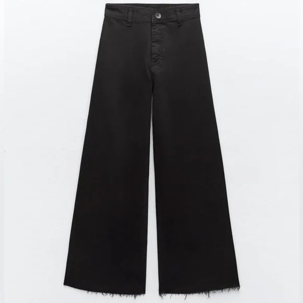 Zara Marine Straight Wide-Leg Jeans